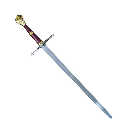 39" Gold Lion One-Hand Medieval Sword for Sale