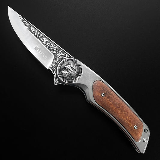Sigma Folding Knife - Eagle Wood Handle