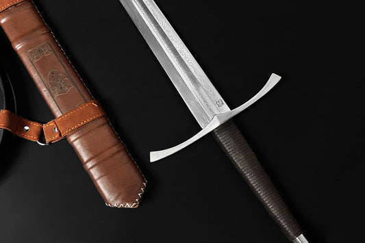 Knight's Collection Damascus Medieval Sword