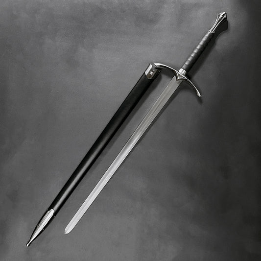 Longsword with a black scabbard - Guild Arms.