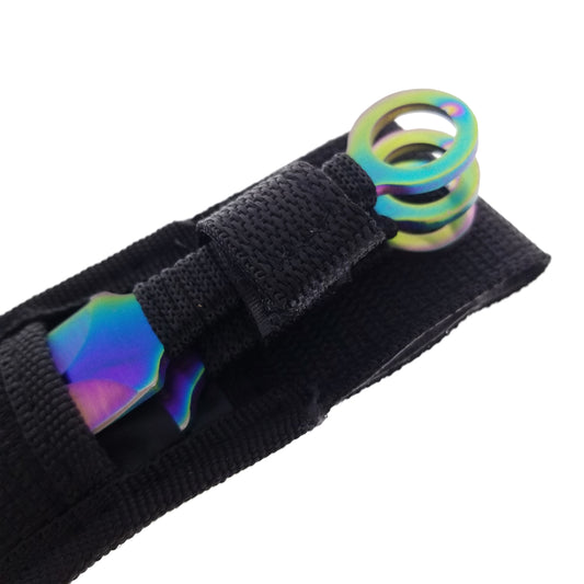 3 Piece Set, 6 1/2" Rainbow Ninja Kunai with Sheath