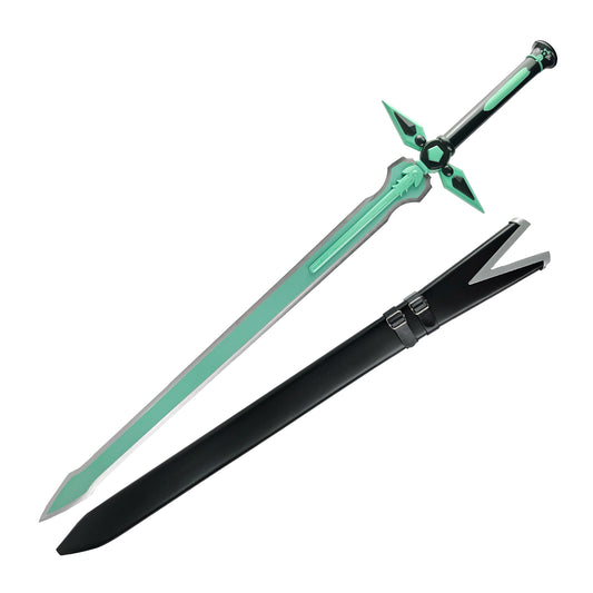 40" Anime Green Long Sword w/ Faux Leather Sheath