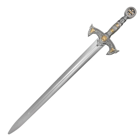 Full view of ornate medieval sword