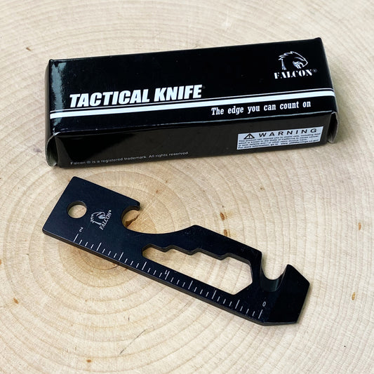 Falcon Black Multi-Tool - 2.7" 8-in-1 Multi-Tool Keychain