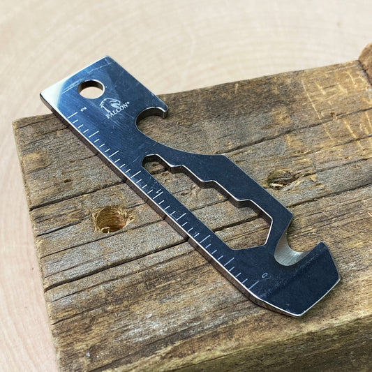 Falcon Keychain Multitool for Outdoor Use - 2.7" 8-in-1 Multi-Tool Keychain