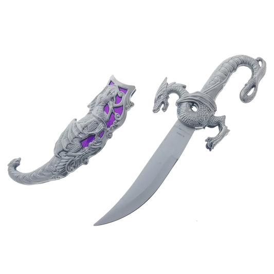 Fantasy Edge 15" Blade Fantasy Dragon Dagger Purple Fitting