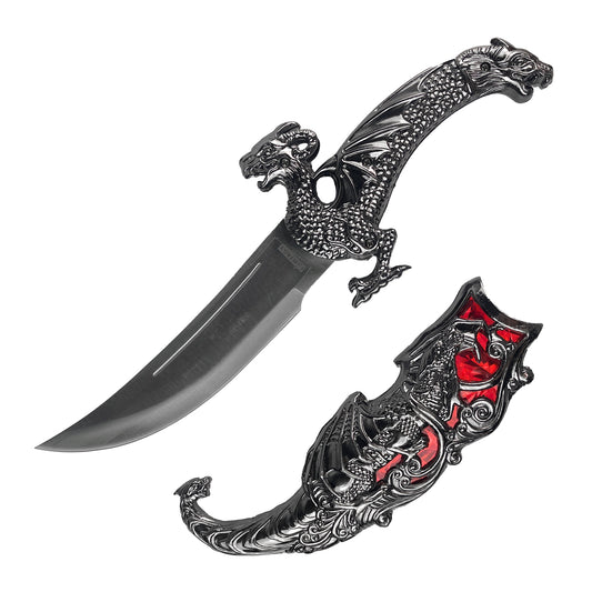 Fantasy Edge Red Dragon Dagger - 15" Blade Fantasy Dragon Dagger Red Fitting