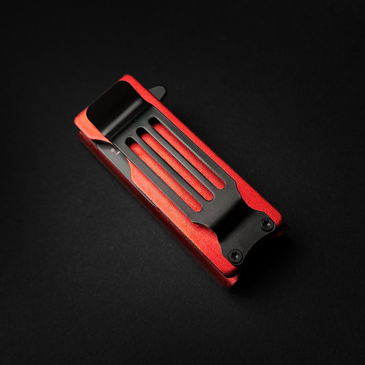 4 1/2" Red EDC Spring Assisted Knife Lighter Case Holder