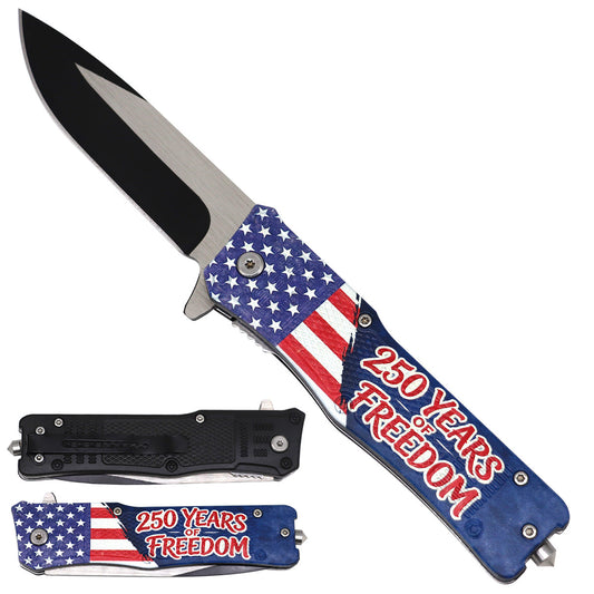250 Years of Freedom Spring Assisted Pocket Knife folding pocket knife product photo