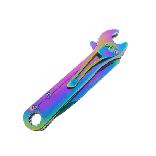 Falcon 5" Rainbow Spring-Assisted Knife with Wrench Handle – Buy Now