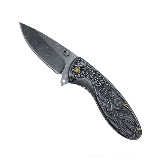 Falcon Knives - 7" Black Eagle Spring Assisted Knife