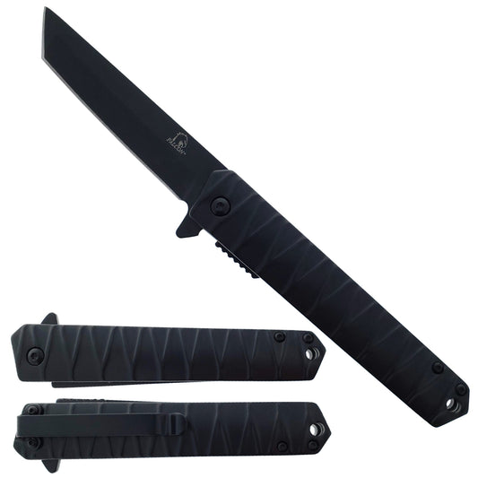 3 1/2" Black Blade / Black Handle / Assisted Knife