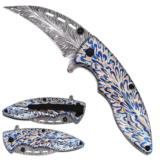Psychedelic Spring Assisted Pocket Knives