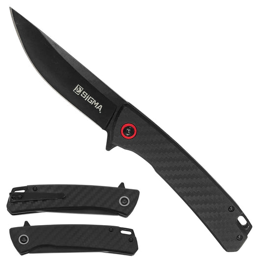 Sigma Ball Bearing Pocket Knife – Carbon Fiber Handle folding pocket knife product photo