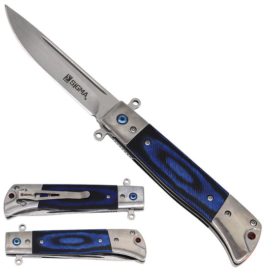Sigma Ball Bearing Blue Flipper Knife folding pocket knife product photo