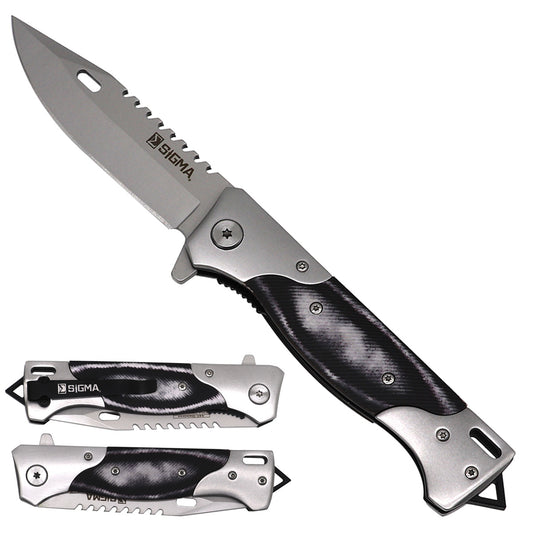 Sigma Green/Black Ball Bearing Pocket Knife – Micarta Handle