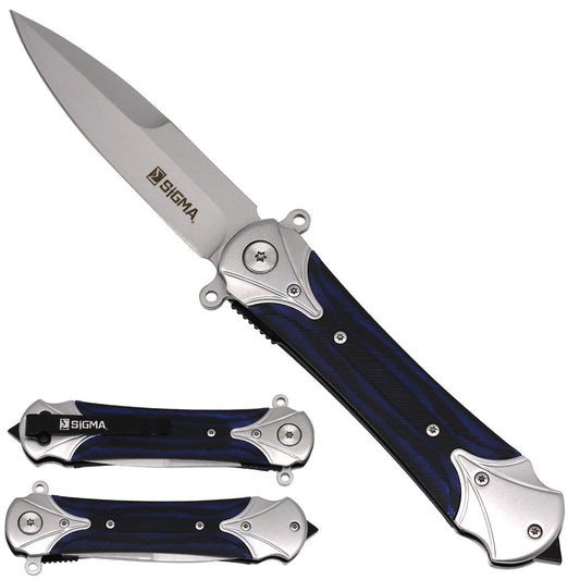 Sigma Ball Bearing Blue Pocket Knife