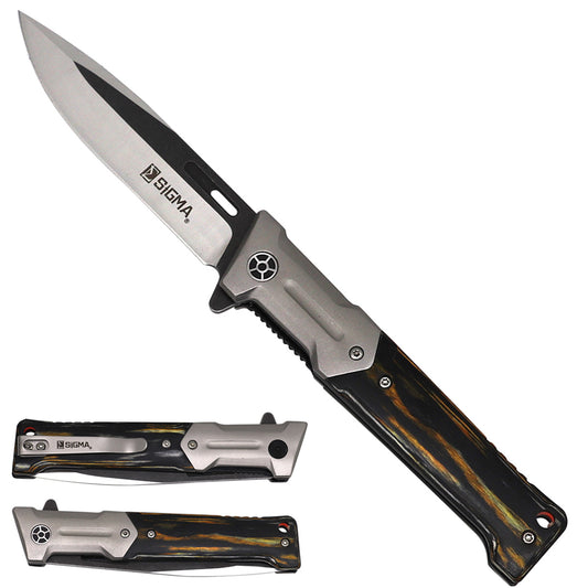 Sigma D2 Ball Bearing Pocket Knife – Bamboo Fiber Handle