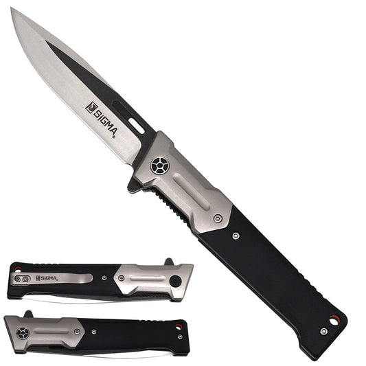 Sigma D2 Ball Bearing Pocket Knife – Black G10 Handle