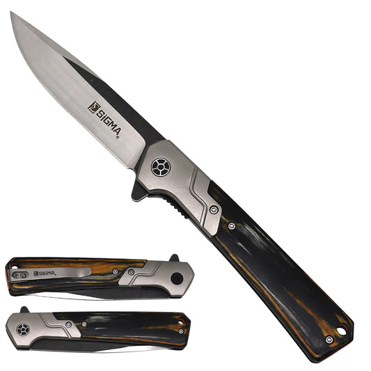 Sigma D2 Ball Bearing Pocket Knife – Bamboo Fiber Handle
