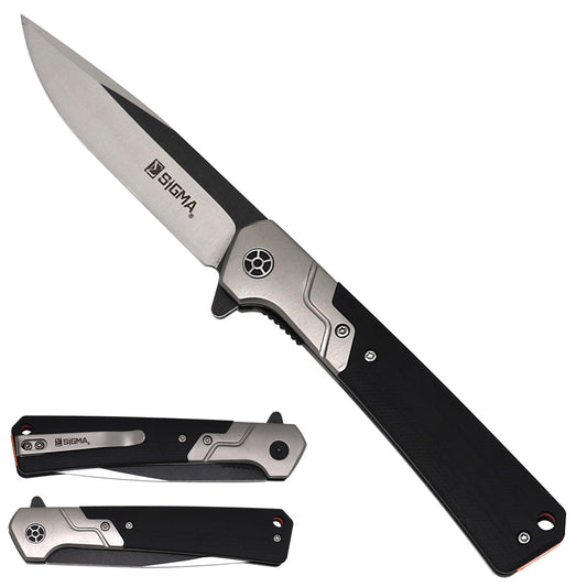 Sigma D2 Ball Bearing Pocket Knife – Black G10 Handle