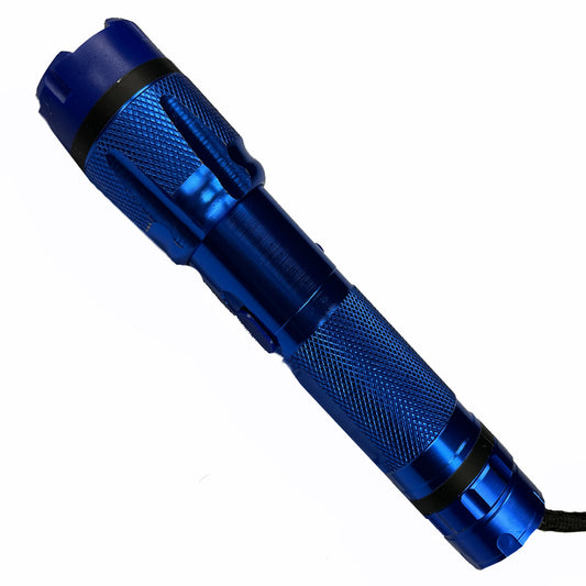 6.75" Blue Stun Gun Flashlight with Safety Switch