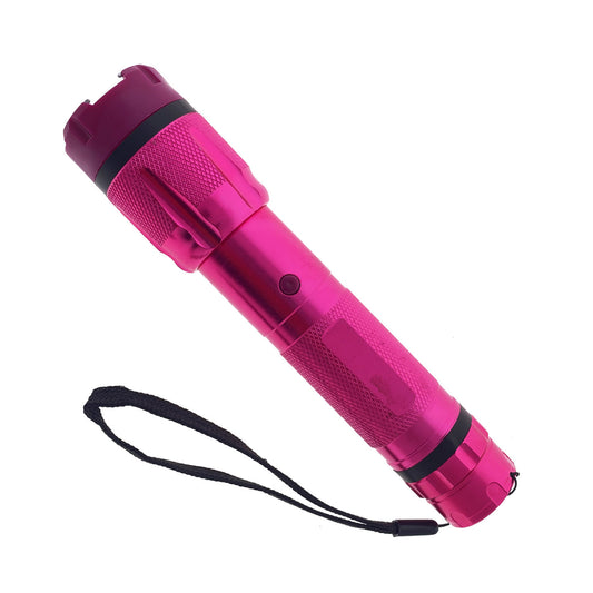 6.75" Pink Stun Gun Flashlight with Safety Switch | Guild Arms