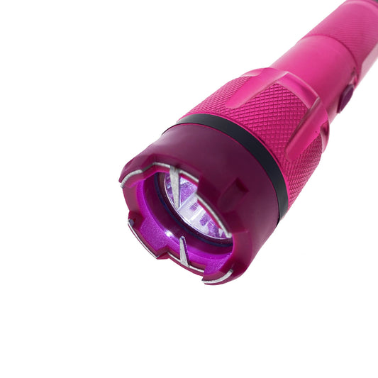 6.75" Pink Stun Gun Flashlight with Safety Switch | Guild Arms