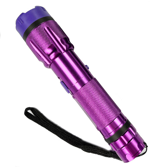 6.75" High Voltage Stun Gun Flashlight Purple