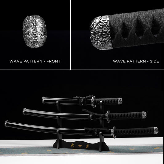 3Pcs Samurai sword set, Plastic scabbard