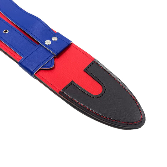 Blue and red faux leather sword scabbard- Guild Arms.