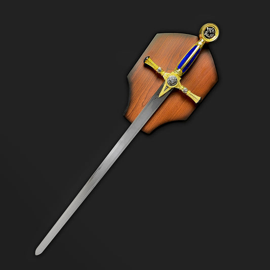 Blue Masonic Blue Sword with Plaque