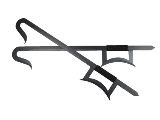 33" 2 Pcs Set Chinese Hook Sword display collectible product photo