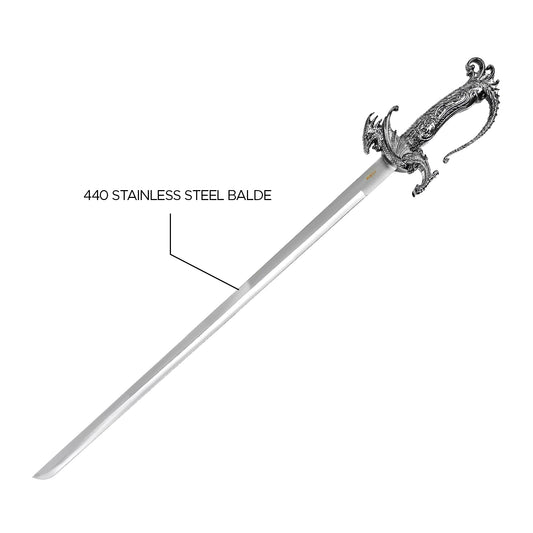 36.75" Silver Dragon Sword