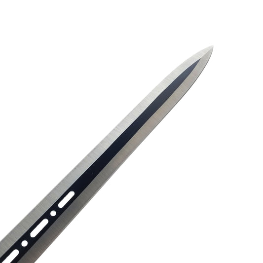 27" Machete w 2 Throwing Knives Silver
