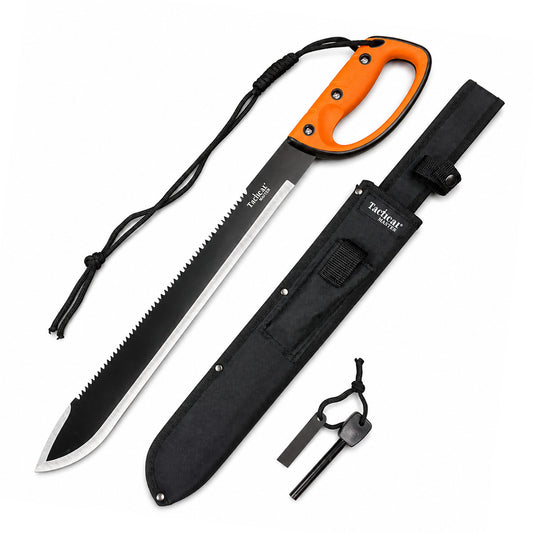 Orange handle tactical machete kit- Guild Arms.