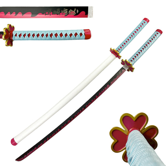 Guild Arms Metal Anime Demon Sword with detailed handle and striking design in black and red sheath