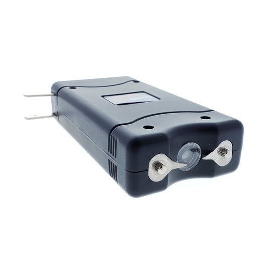 Thunderblast black stun gun for self defense with compact design and integrated charging pins