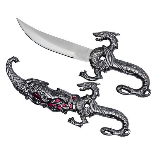 Fantasy Dagger by Fantasy Edge with Dragon-Designed Handle and Sharp Silver Blade