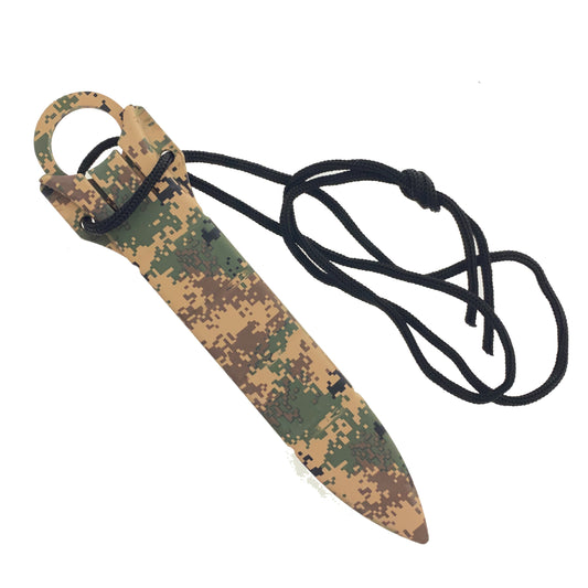 Falcon Brown Camouflage Tactical Knife with a secure grip and paracord for outdoor use