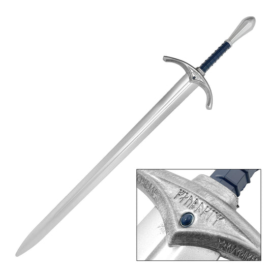 Guild Arms foam Ring Medieval sword with a silver blade and detailed handle design for safe play