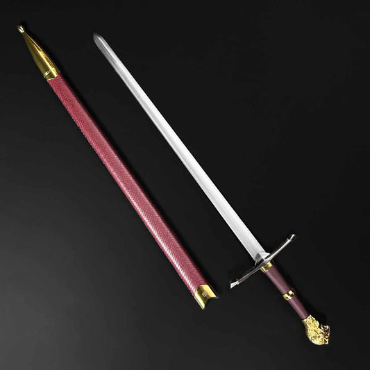 Knight's Collection 'Chimera' Medieval Sword with a sleek blade and ornate handle in elegant design