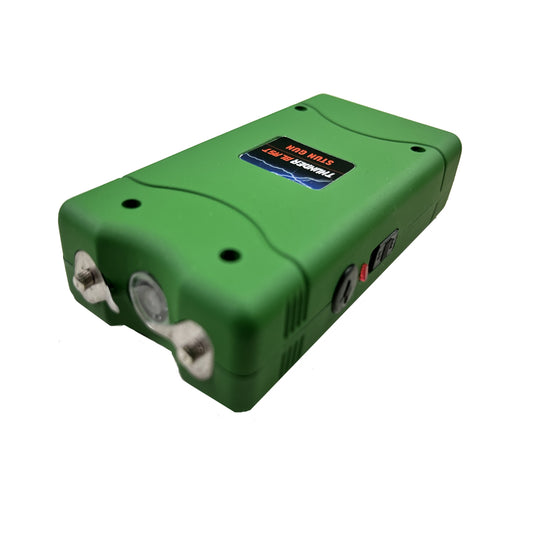 18M Green stun gun with LED Flashlight