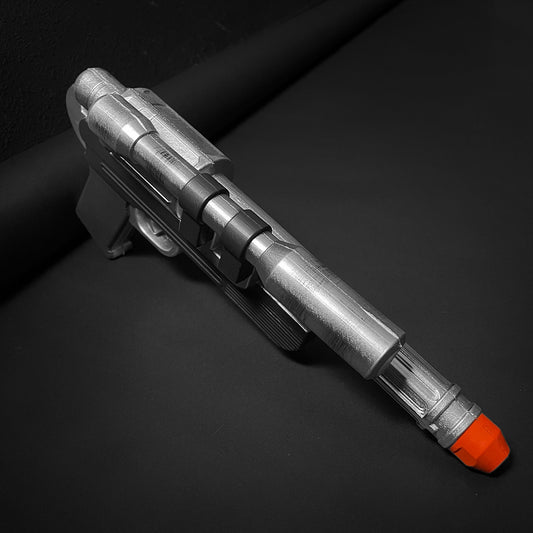 Otaku Gear sci-fi foam laser gun for Cosplay in metallic finish with an orange tip