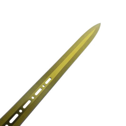 Tactical Machete and Throwing Knives Set Gold with a sleek, sharp blade and durable design for outdoor use