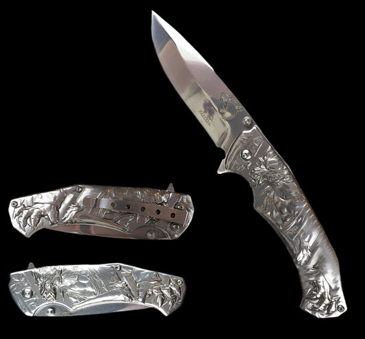 Order Falcon Knives - Chrome Blade EDC Spring Assisted Knife Online