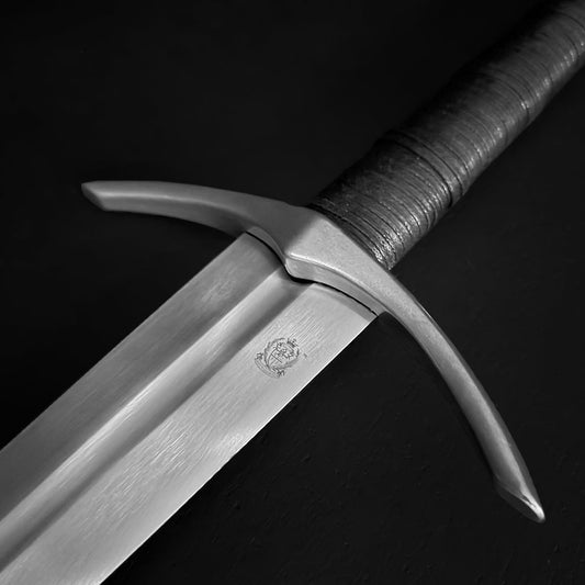 Foam, lightweight, and metal anime-inspired swords arranged for cosplay and home display