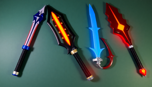 Anime-inspired foam weapons for Halloween cosplay