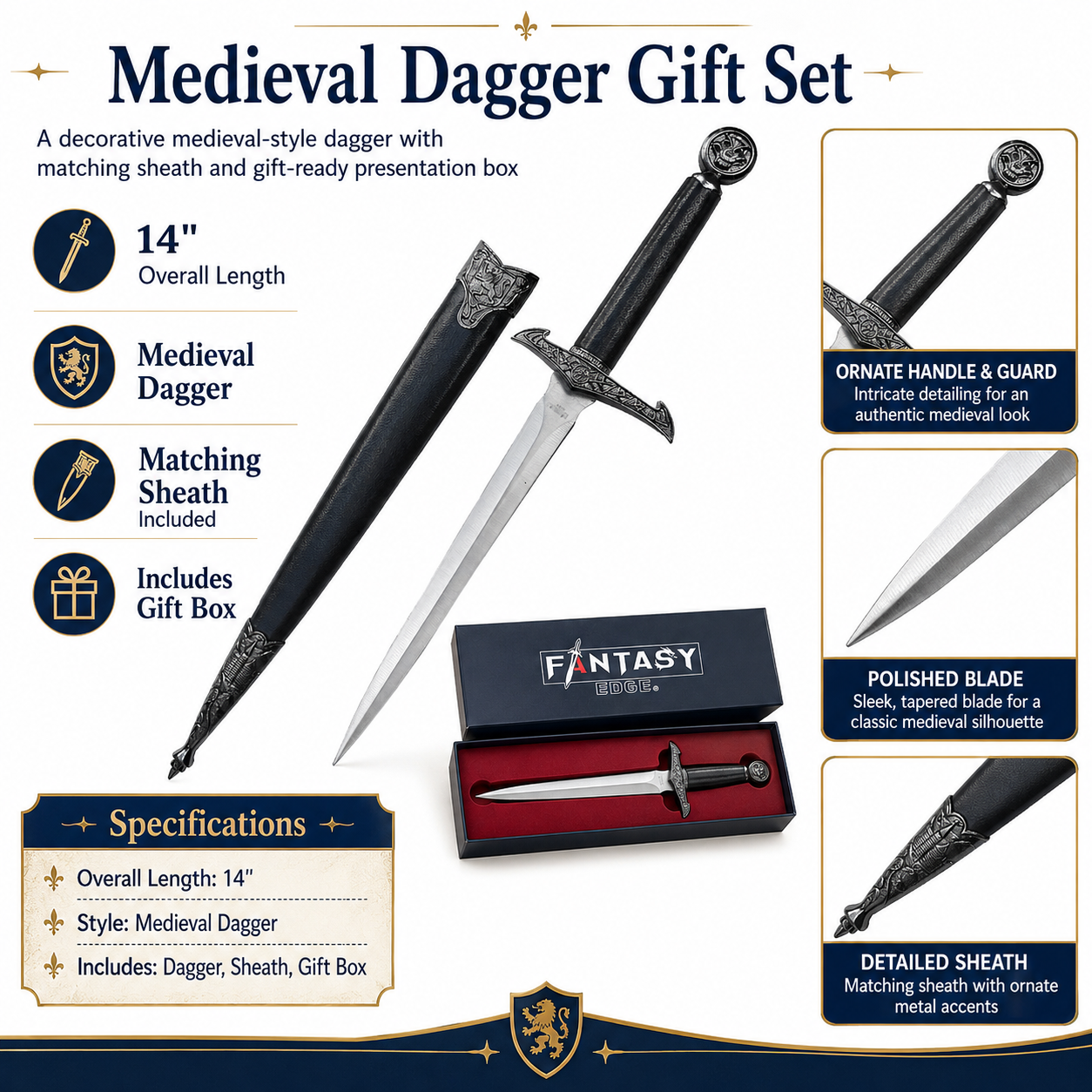 14'' Medieval Gargoyle Dagger