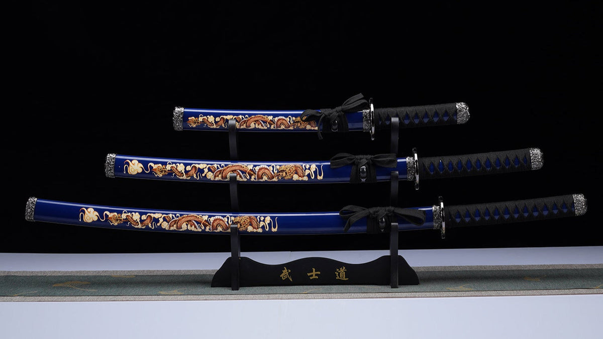 3-Piece Dragon Samurai Sword Set | SA124BL-DG